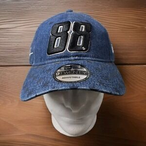 Nascar New Era 9Twenty #88 Denim Baseball Cap Hat Mens Adjustable Strapback‎